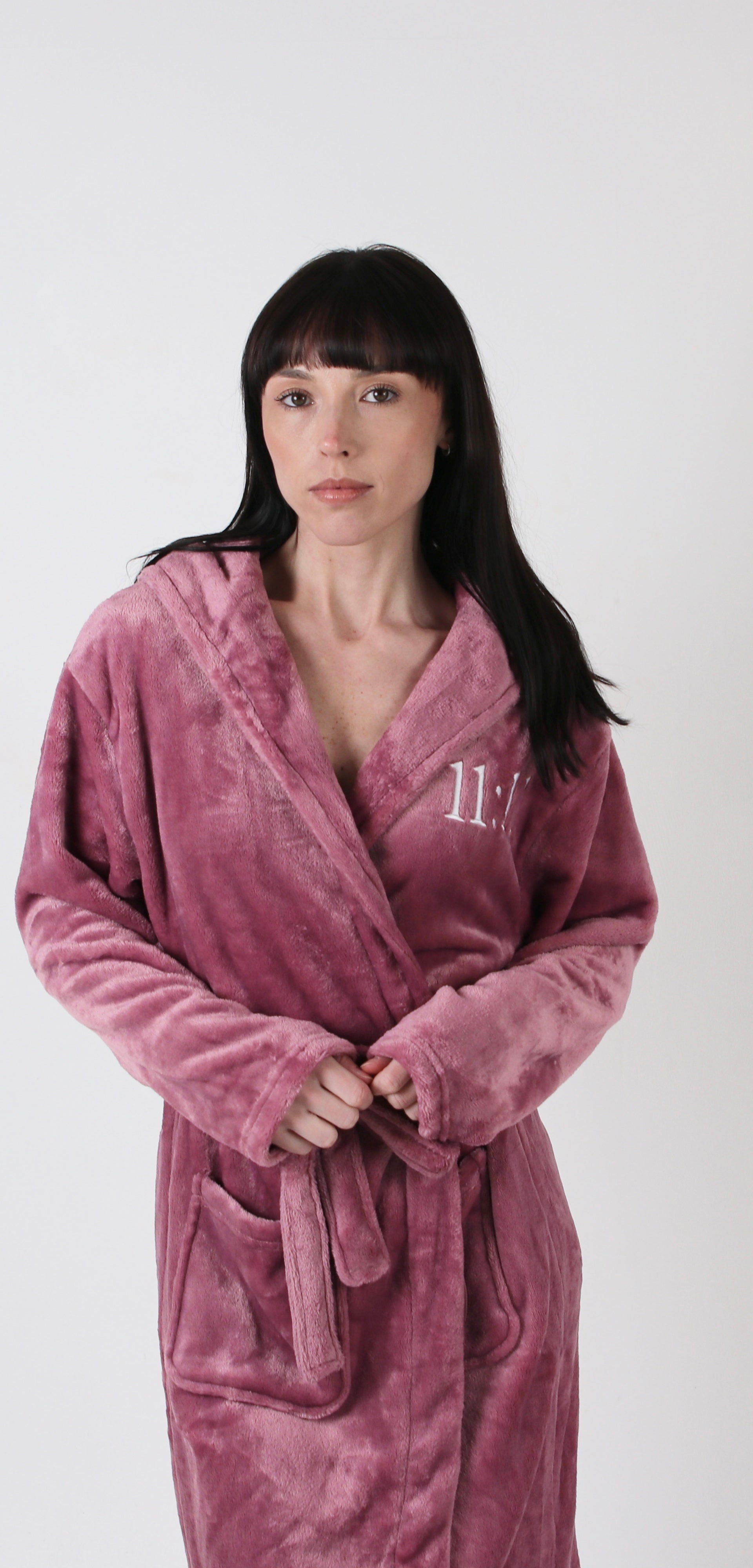 Personalised 11:11 Dressing Gown - Dusky Pink