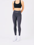 11:11 Ribbed Seamless High-Waist Leggings – Charcoal Grey