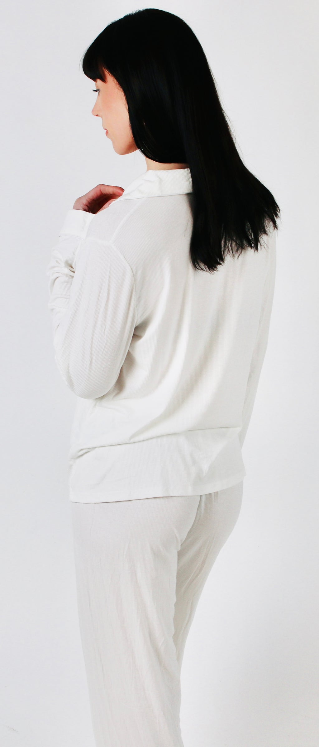 Essential Soft Stretch Butterfly Pyjama Set - White