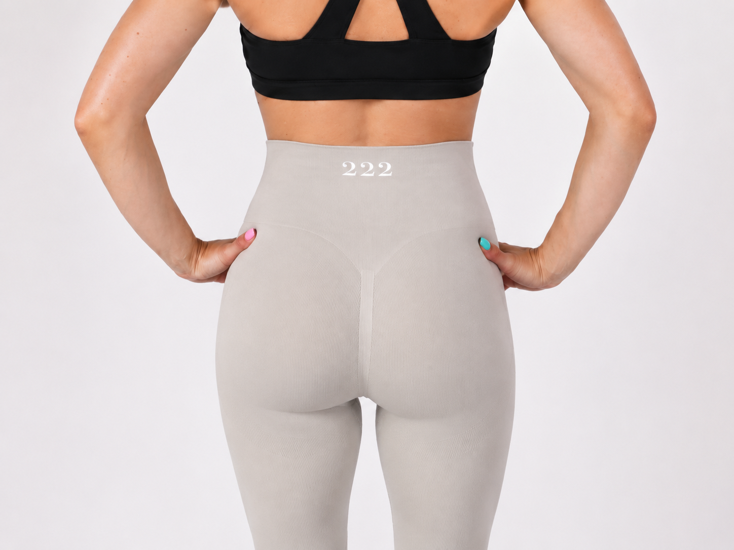 222 Sculpt Seamless High-Waist Leggings – Light Grey
