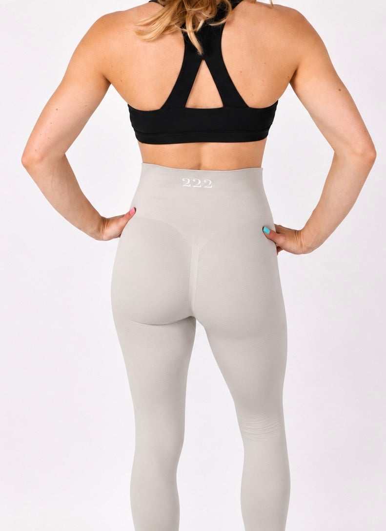 222 Sculpt Seamless High-Waist Leggings – Light Grey