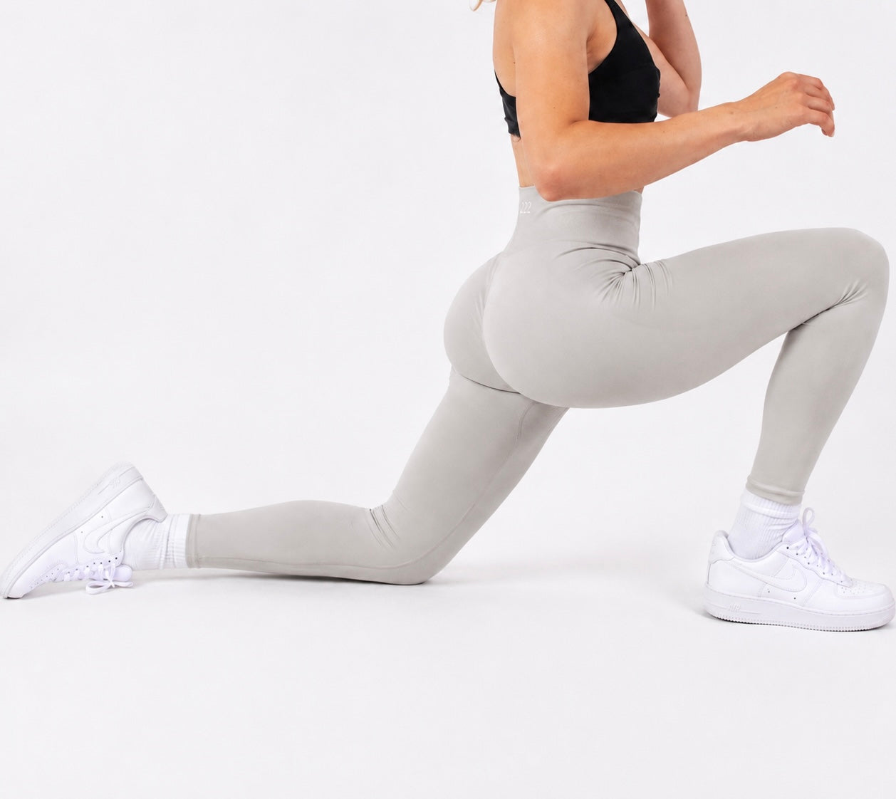 222 Sculpt Seamless High-Waist Leggings – Light Grey