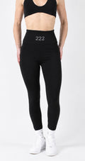 222 - Black Women’s High Waisted Gym Leggings with Pockets